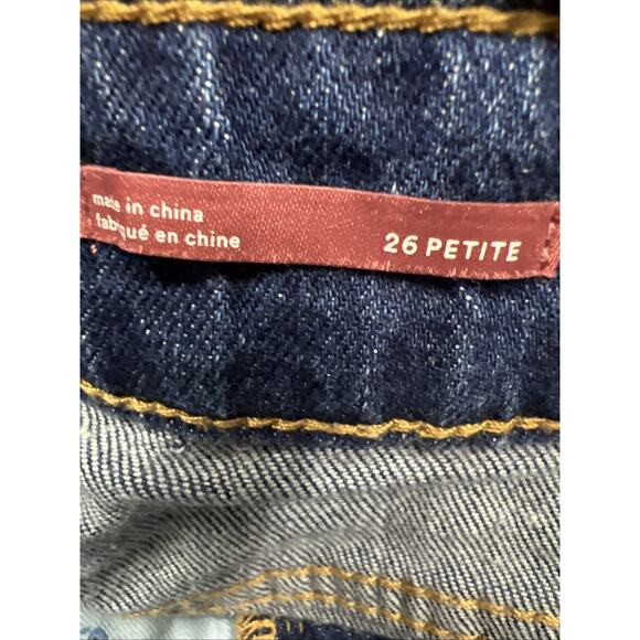 Pilcro Anthropologie Relaxed Straight Fit Jeans Womens Size 26P Distressed - Picture 13 of 15